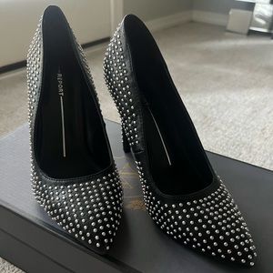 Black heels with metal studs - 80mm